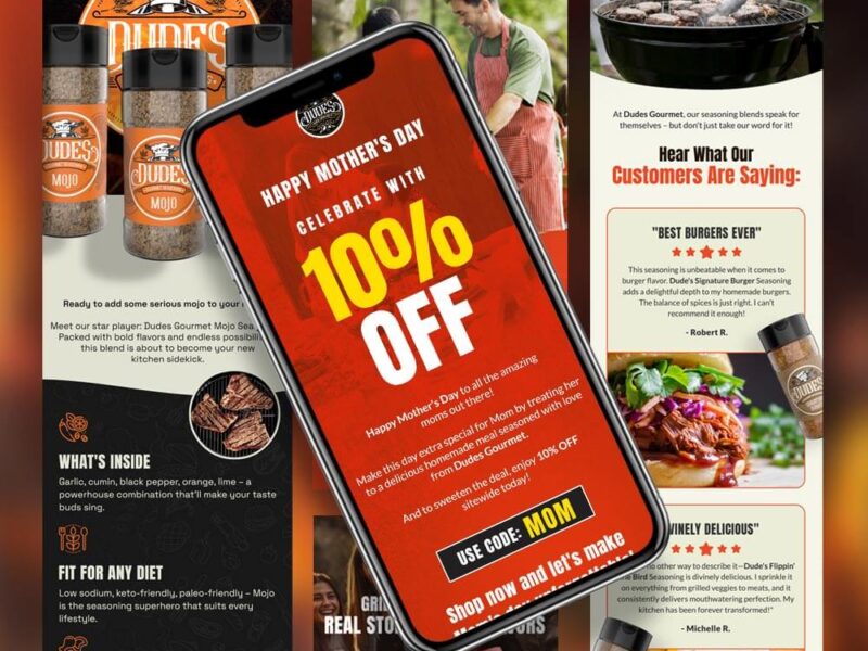 Dudes Gourmet Email Template Design