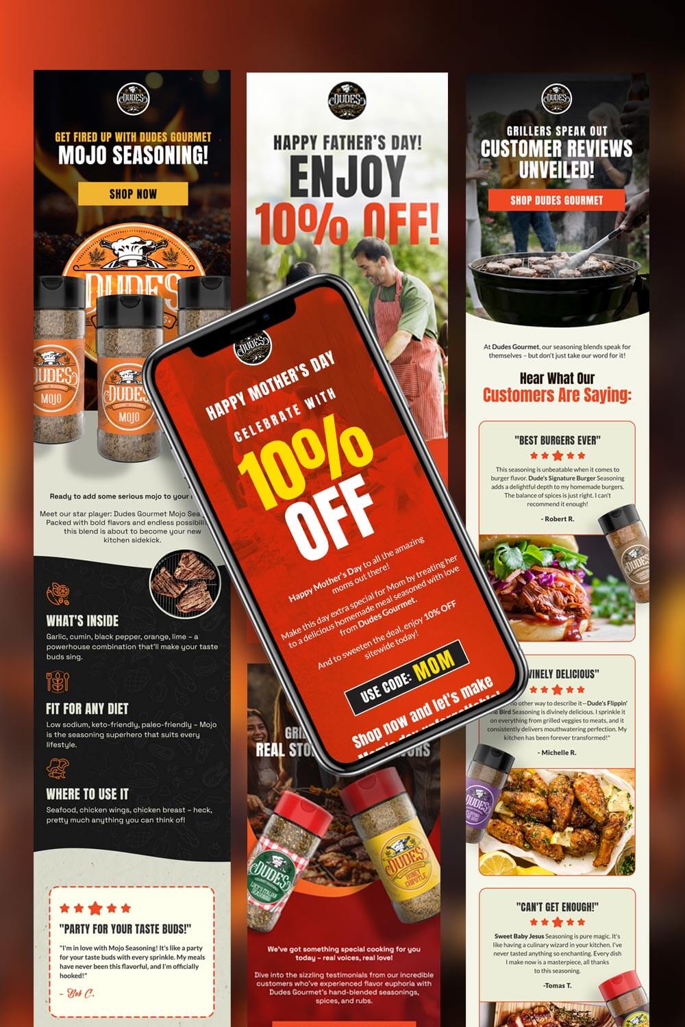 Dudes Gourmet Email Template Design